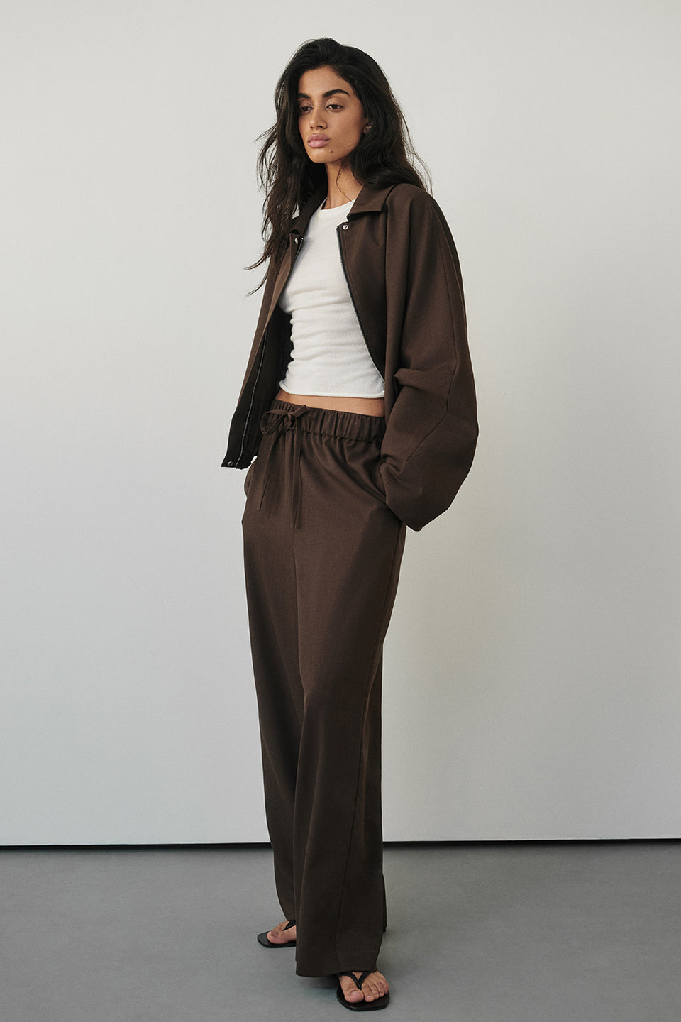 KENDALL MILK CHOC DRAWSTRING PANT - PRE ORDER