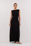HADLEY BLACK SLEEVELESS KNIT MAXI DRESS