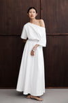 ESME WHITE ASYM MAXI DRESS