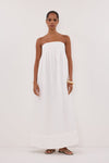 MORGAN WHITE COTTON MIDI DRESS - PRE ORDER