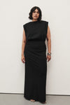 LIORA BLACK SLEEVELESS MAXI DRESS