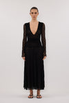 LIZZIE BLACK LACE LONG SLEEVE MAXI DRESS