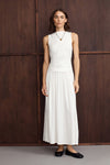 MEG OFF WHITE SLEEVELESS KNIT MIDI DRESS