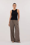 CHARLIZE BLACK SLEEVELESS KNIT TANK