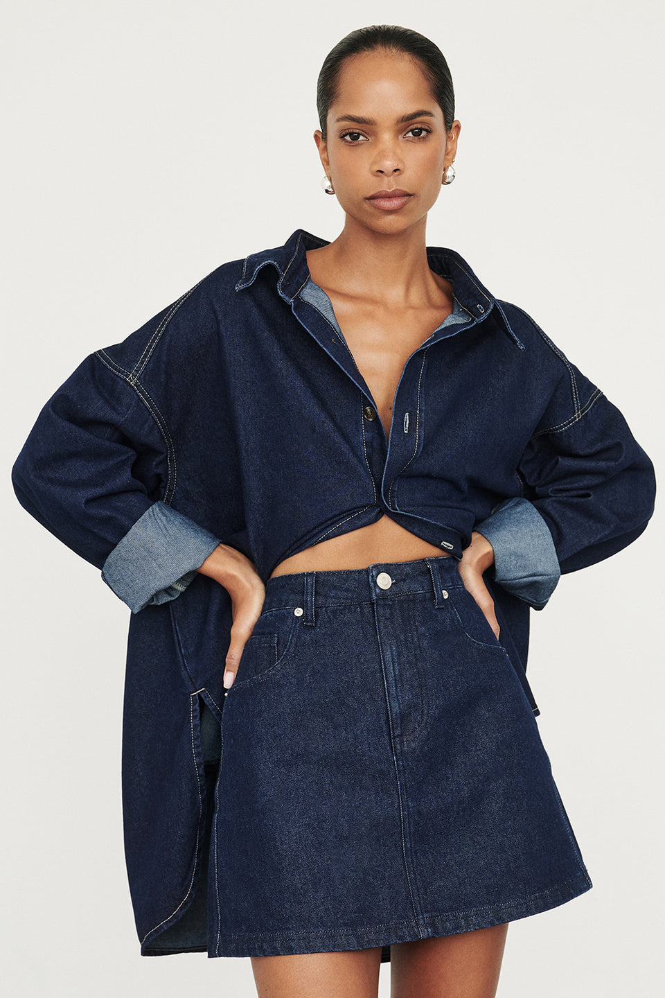 MASON INDIGO DENIM MINI SKIRT Clothing DISSH Boutiques 6 INDIGO