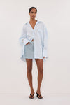 DANA LIGHT RINSE DENIM MINI SKIRT