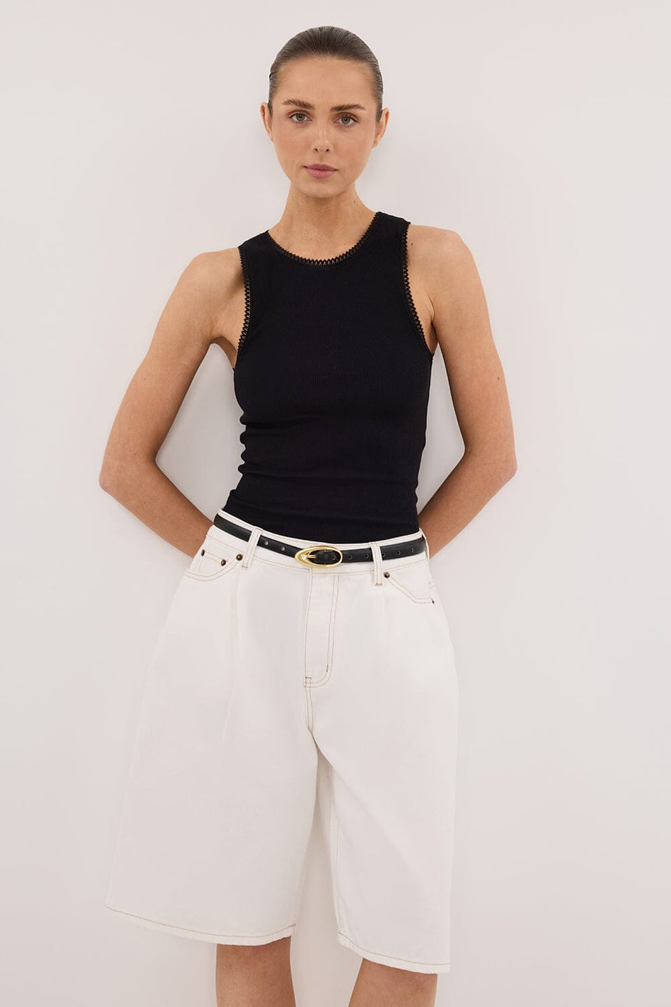 JACK WHITE DENIM BERMUDA SHORT Clothing DISSH Boutiques