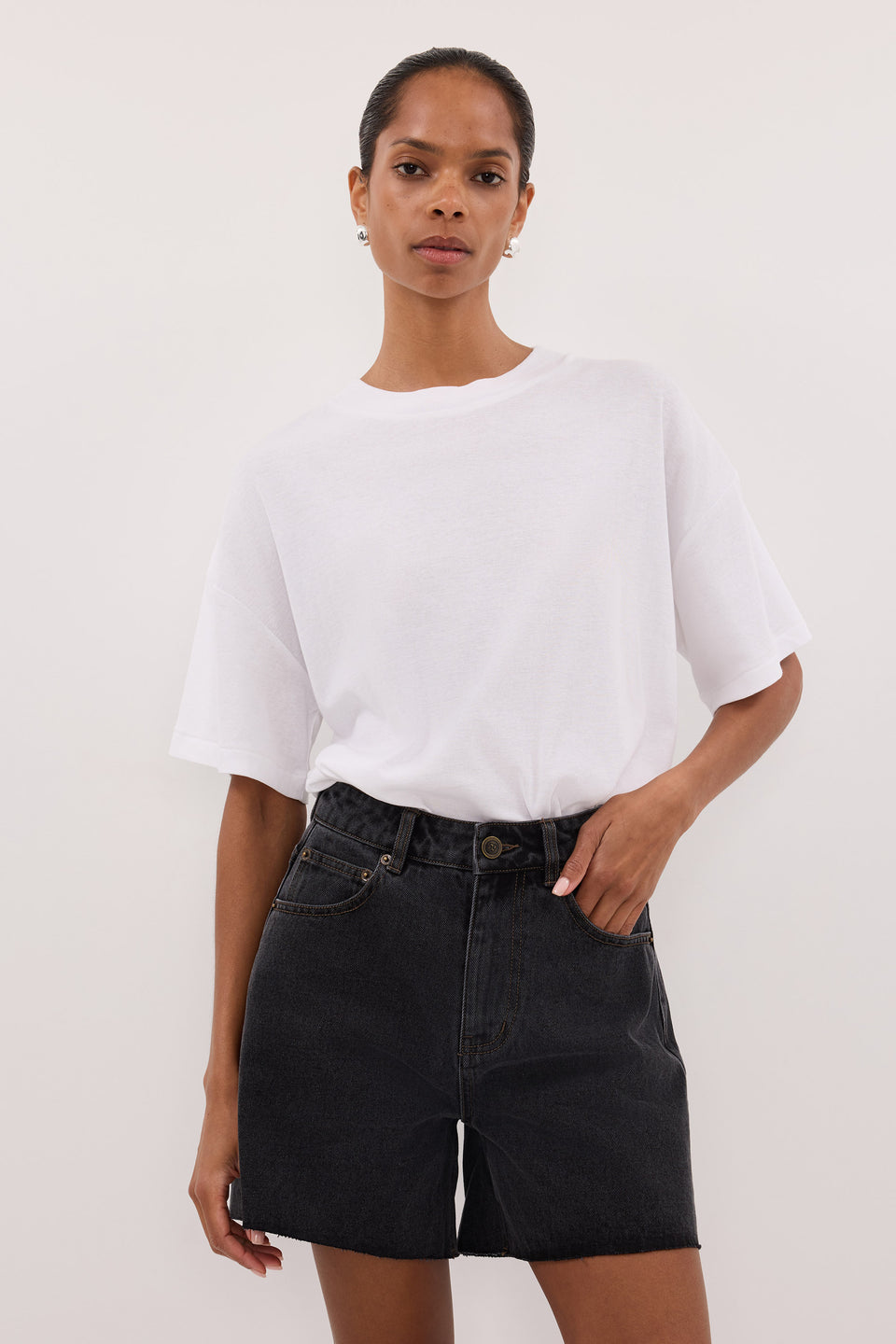 MARLEY BLACK RINSE DENIM SHORT Clothing DISSH Boutiques