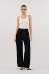 CARSON JET BLACK WIDE LEG JEAN