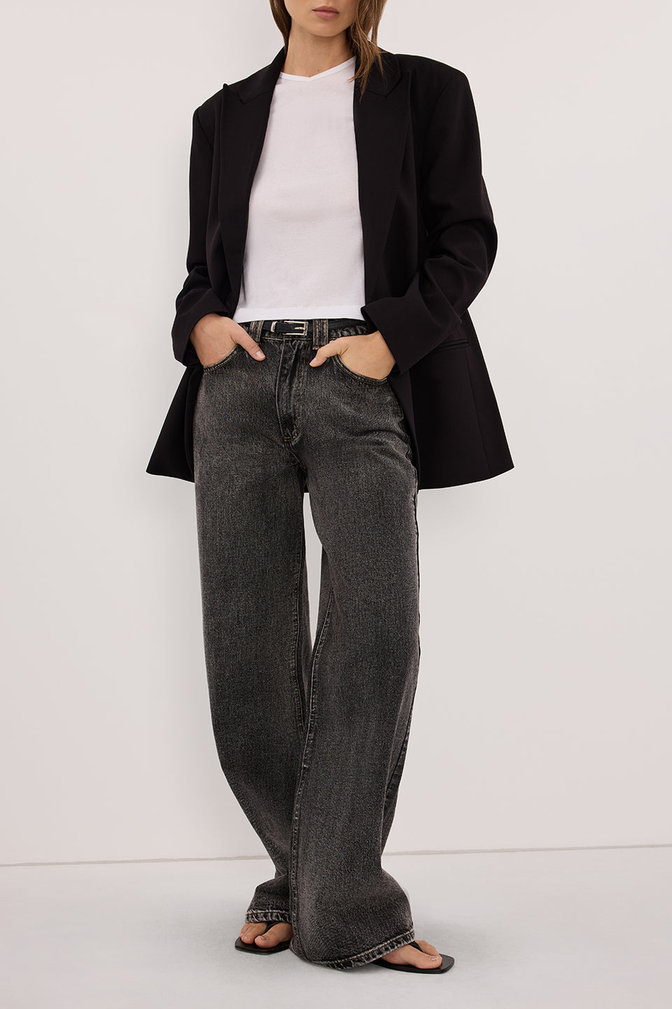 REAGAN 2.0 WASHED BLACK TALL SLOUCHY JEAN