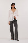 CARSON WASHED BLACK TALL WIDE LEG JEAN