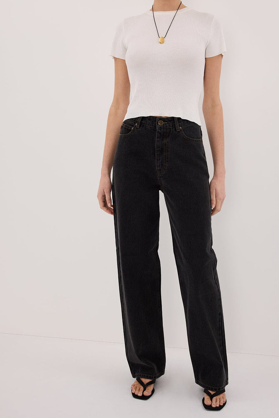 WESTIN BLACK RINSE TALL STRAIGHT JEAN Clothing DISSH Boutiques