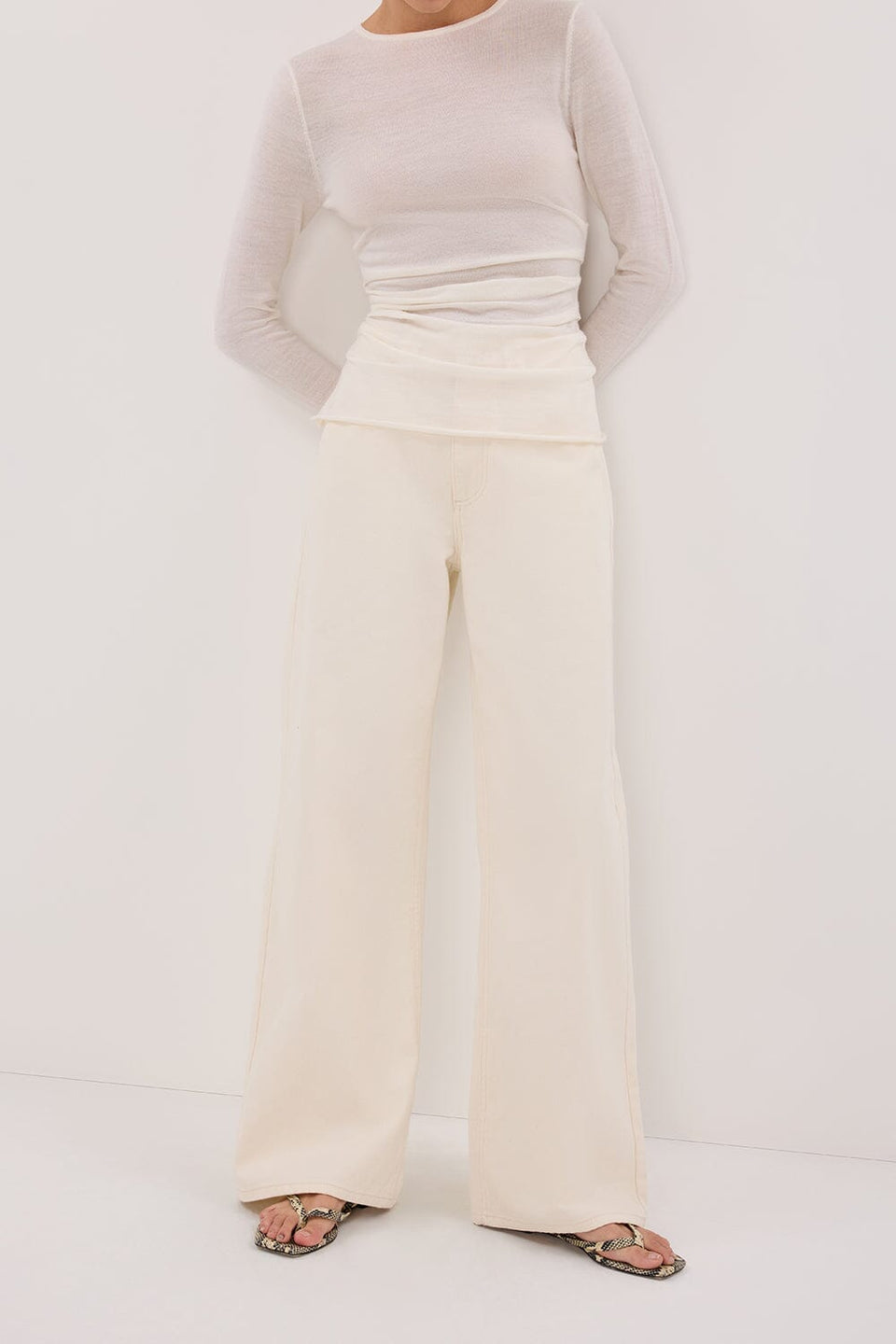 REAGAN 2.0 CREAM SLOUCHY JEAN Clothing DISSH Boutiques