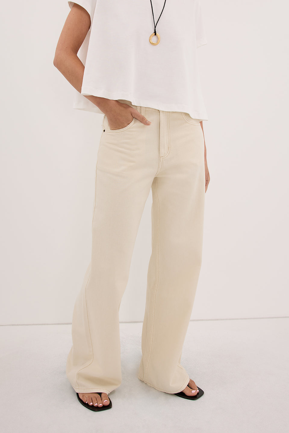 REAGAN 2.0 NATURAL SLOUCHY JEAN Clothing DISSH Boutiques