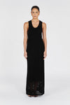 HUNTER BLACK CROCHET MAXI DRESS