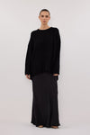 CICI BLACK LONGLINE JUMPER