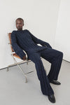 JAZZ INDIGO WIDE LEG KNIT PANT