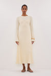 SYLVIA CREAM KNIT MIDI DRESS