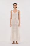 HEIDI CREAM MARLE KNIT MAXI DRESS