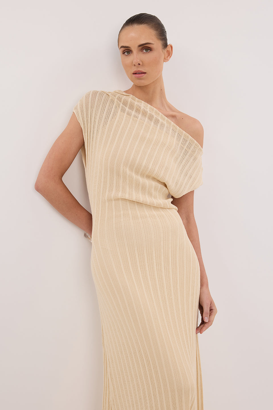 BOWIE NATURAL KNIT MAXI DRESS Clothing DISSH Boutiques