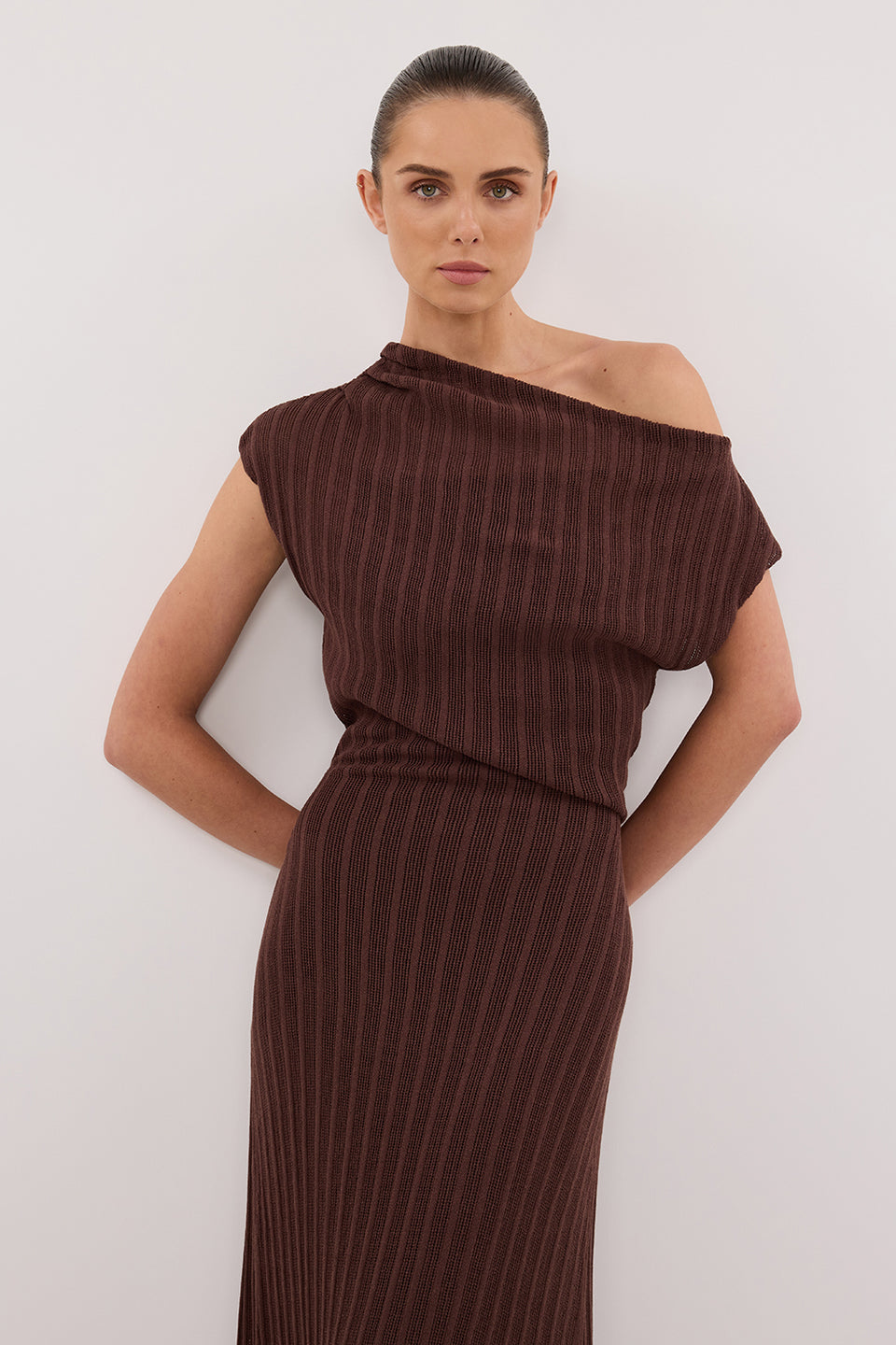 BOWIE WALNUT KNIT MAXI DRESS Clothing DISSH Boutiques