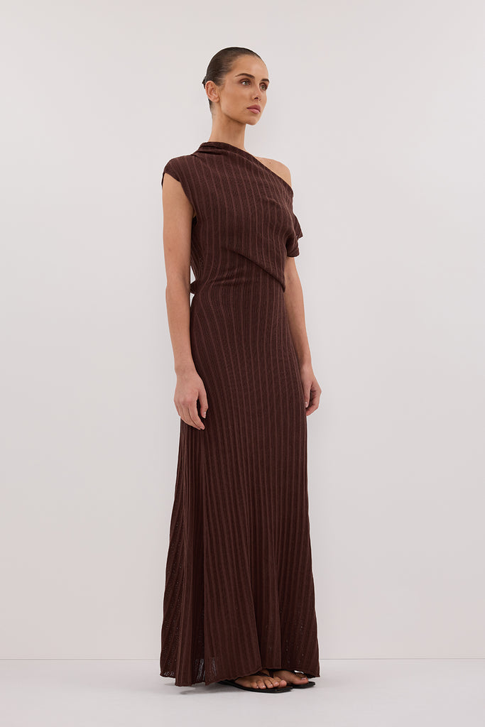dishh brown dress Tullulah Maxi Dress - Plum Brown main image 0