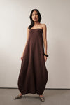 ALIAS CHOC TEXTURED KNIT STRAPLESS MIDI DRESS