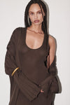 EVE DARK OLIVE KNIT MIDI CARDIGAN