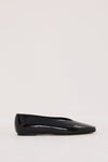 DOF STUDIOS CAMILLE BLACK GLOSSY BALLET FLAT