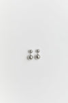 LUV AJ DOUBLE BALL EARRING SILVER