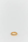 LUV AJ RIDGED MARBELLA GOLD RING