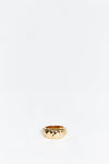 LUV AJ HAMMERED RIDGED GOLD RING