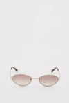 LUV LOU THE BOSTON CRYSTAL SILVER SUNGLASSES