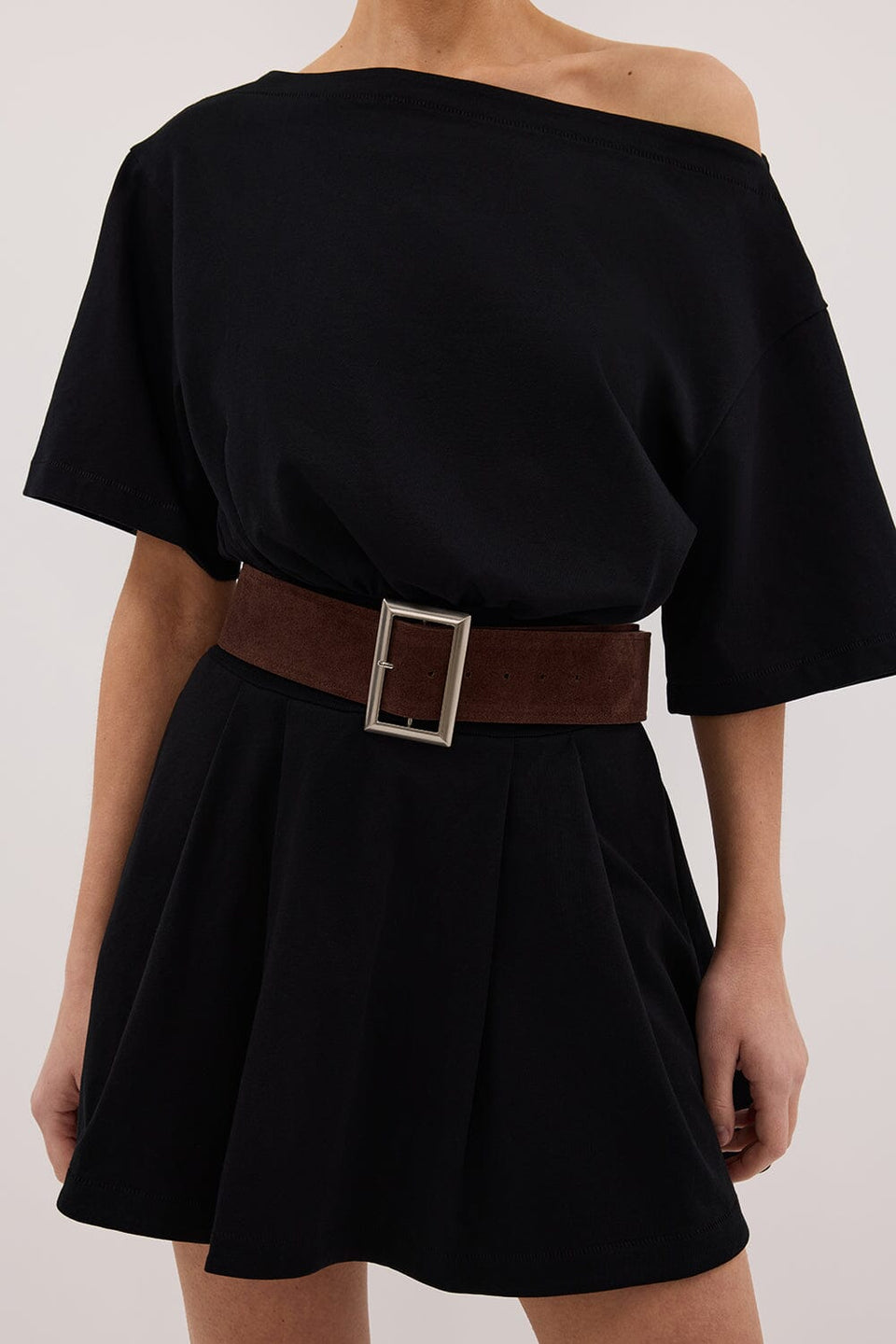 NOAH THE LABEL DARK BROWN SUEDE BELT Accessories NOAH THE LABEL