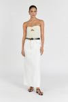 BIANCA CREAM BANDEAU KNIT TOP