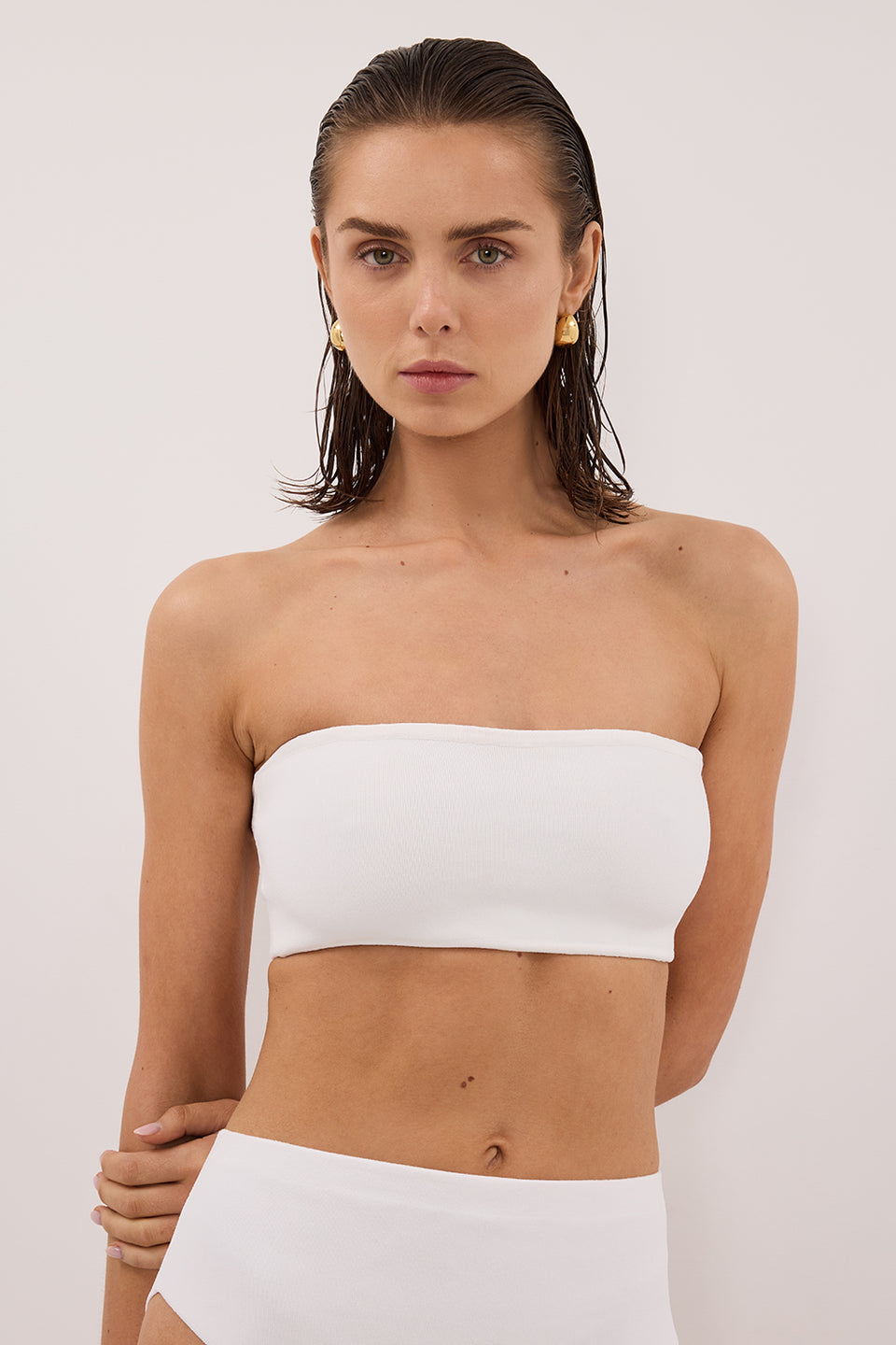 BASE OFF WHITE BANDEAU TOP Clothing DISSH Boutiques