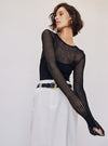 JOVIE BLACK LONG SLEEVE TOP