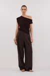 KERRY CHOC ASYM KNIT TOP