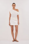 KERRY OFF WHITE ASYM KNIT TOP