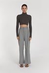 TANNER CHARCOAL KNIT CROP TOP