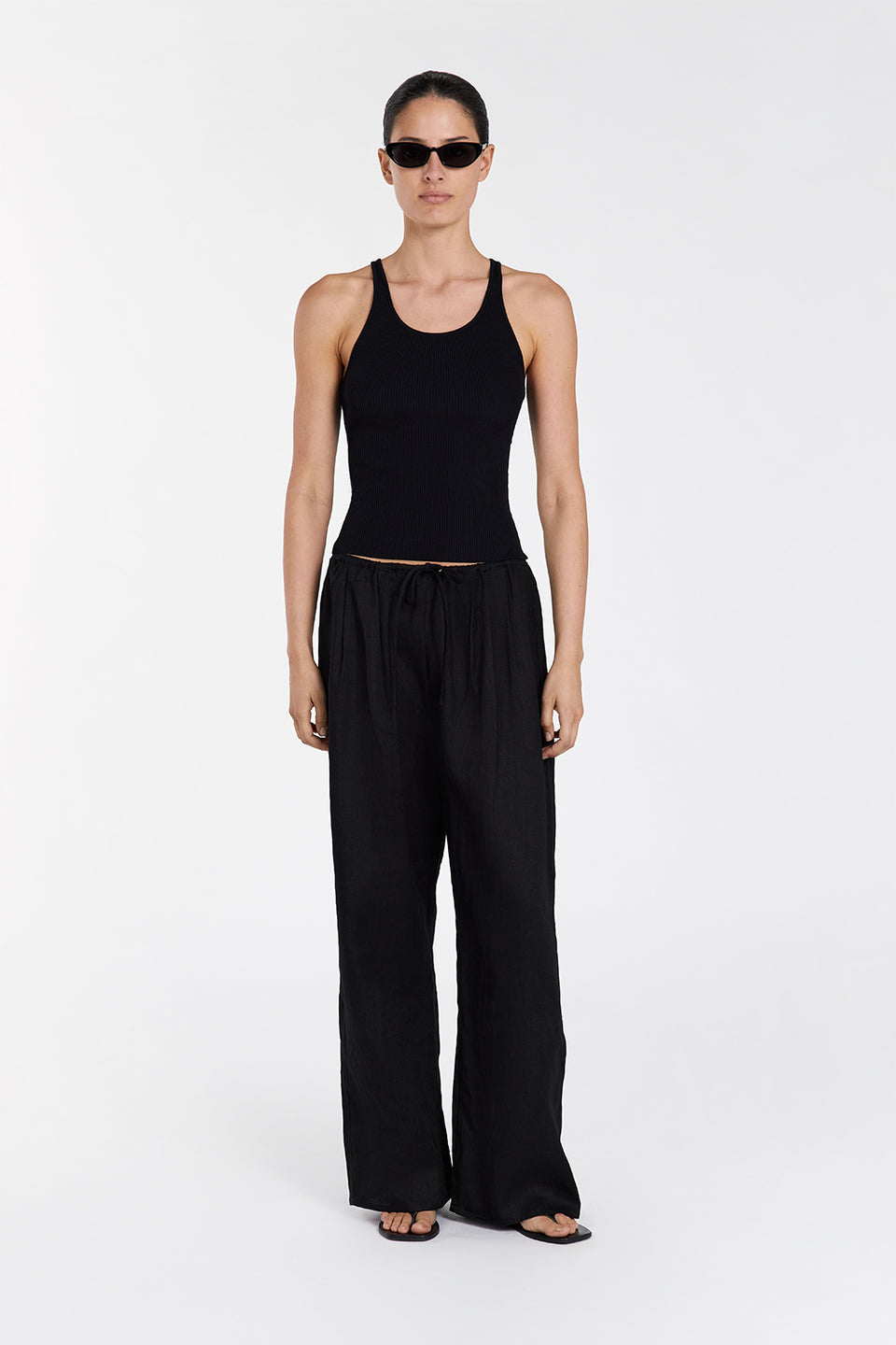 ZION BLACK SCOOP TANK Clothing DISSH Boutiques XL BLACK