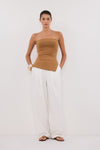 LUKE TAN BANDEAU KNIT TOP