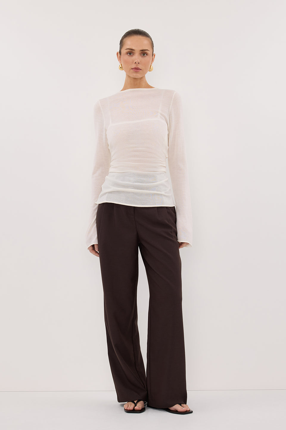 NICO OFF WHITE MERINO KNIT TOP Clothing DISSH Boutiques XS OFF WHITE