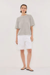 ERIN SILVER MARLE BOXY KNIT TEE