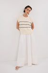 KATE CREAM STRIPE KNIT VEST