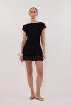 LOE BLACK SLEEVELESS KNIT TOP