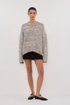 MARLEY IVORY CHOC SPECKLE JUMPER