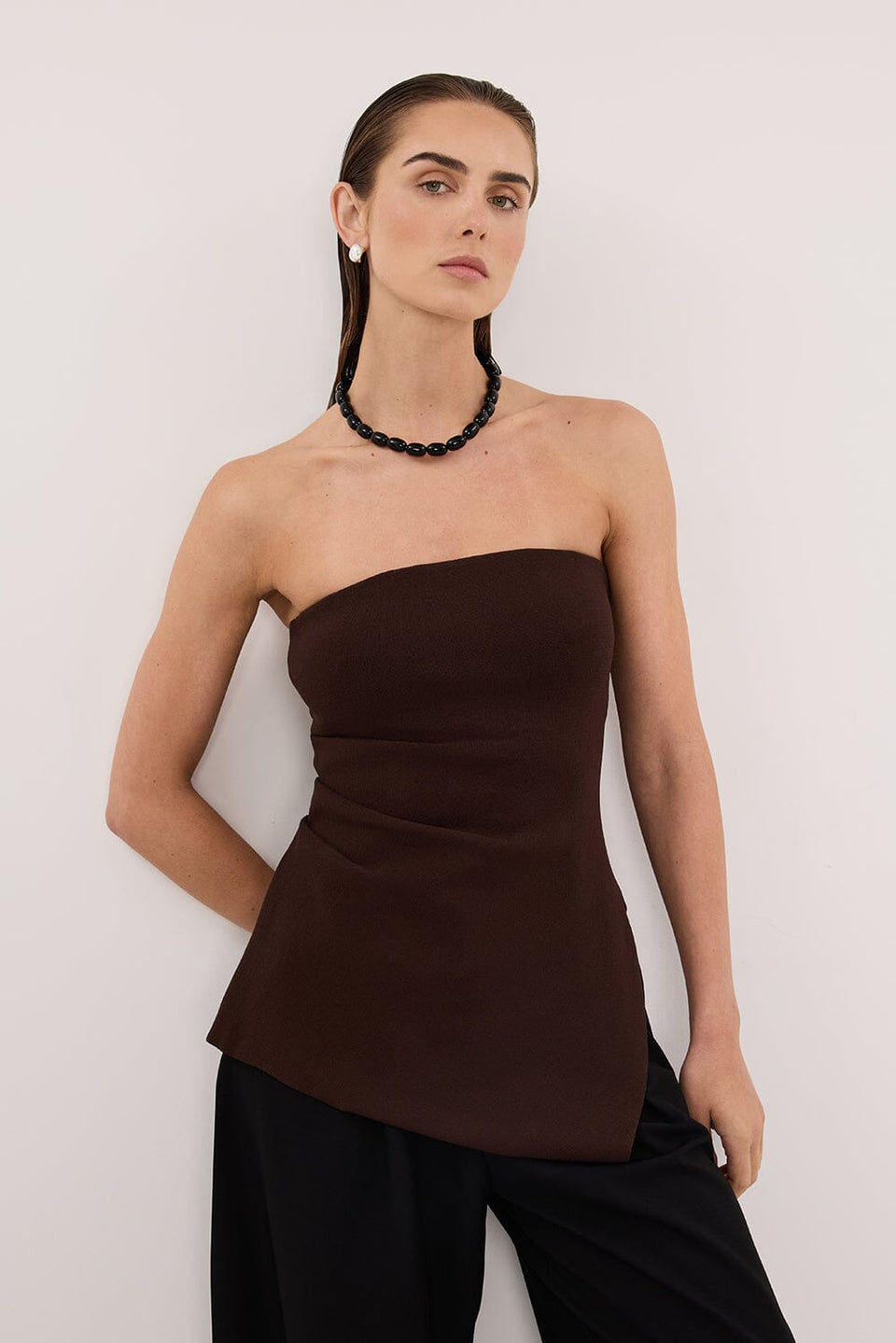 LUKE CHOC LONGLINE BANDEAU TOP Clothing DISSH Boutiques