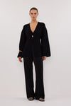 SCOUT BLACK LONG SLEEVE KNIT TOP