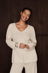 MAREN CHALK CABLE KNIT JUMPER